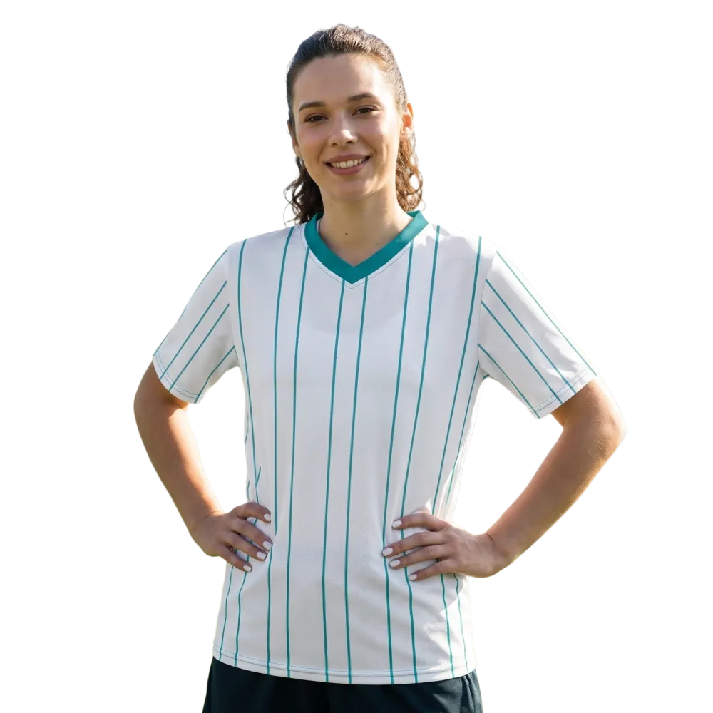 Unisex Fußball T-Shirt mit V-Ausschnitt, schnelltrocknend und bedruckbar, in 2XS-6XL, von BUYATHOME24.