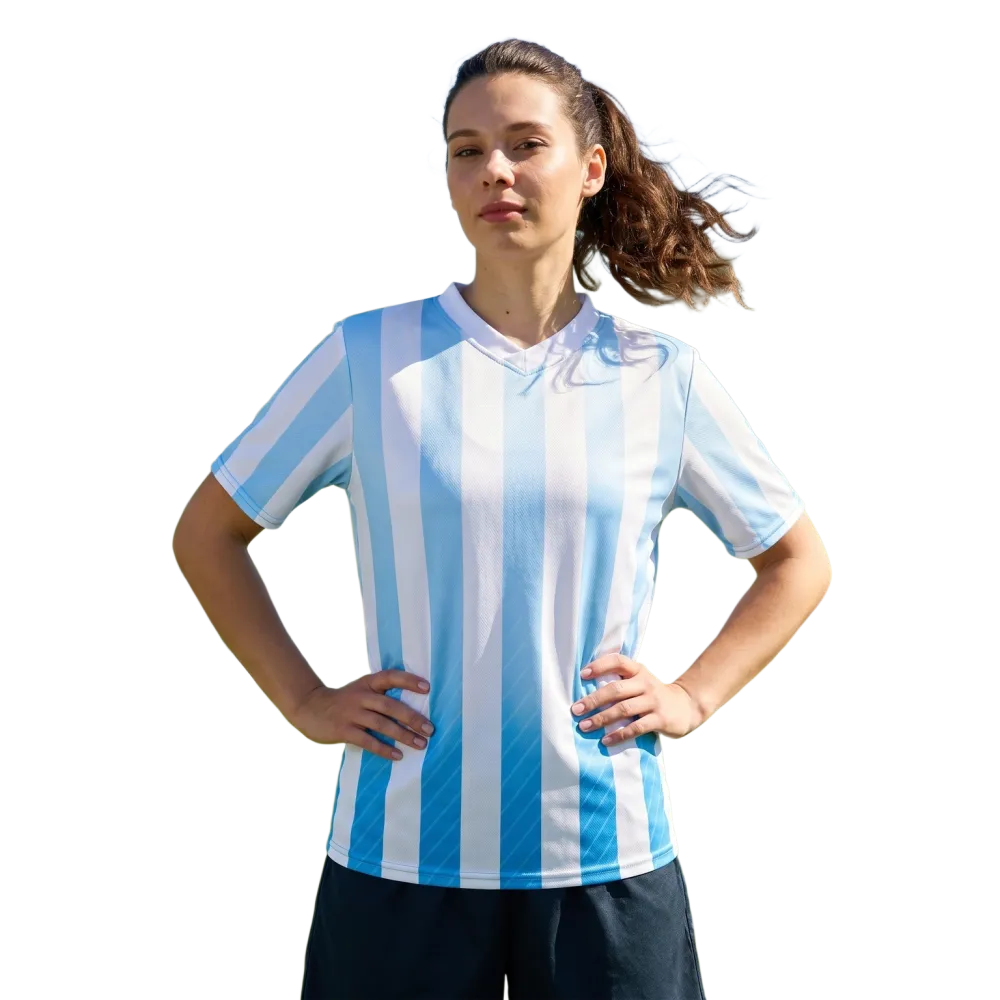 Unisex Fußball T-Shirt von BUYATHOME24, schnelltrocknend, V-Ausschnitt, in 2XS bis 6XL, bequem und sportlich für Fußballfans