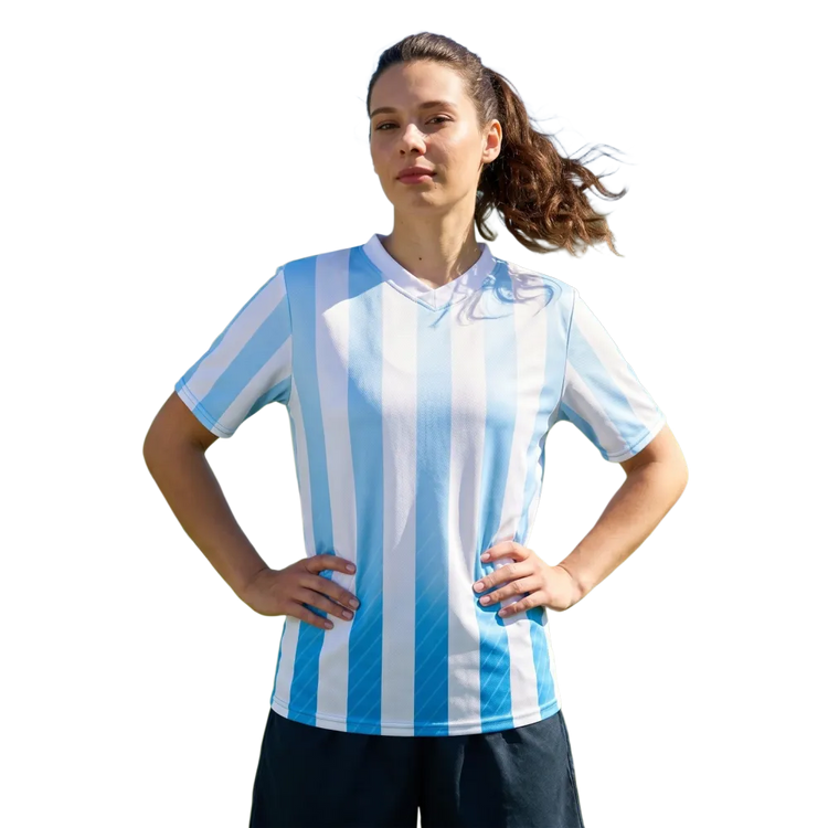 Unisex Fußball T-Shirt von BUYATHOME24, schnelltrocknend, V-Ausschnitt, in 2XS bis 6XL, bequem und sportlich für Fußballfans