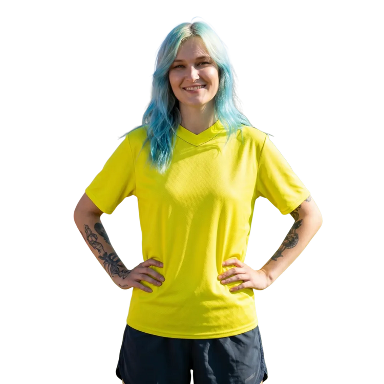 Unisex Fußball T-Shirt von BUYATHOME24, schnelltrocknend, V-Ausschnitt, in 2XS-6XL, sportliches Design, bequem und atmungsaktiv