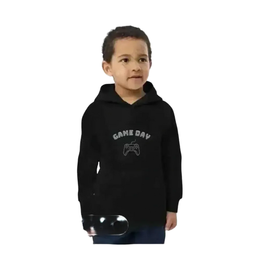 Grauer unisex Kinder-Grafik-Hoodie aus Baumwolle für Jungen, 4-12 Jahre, bequem und geeignet für Gaming und Alltag.