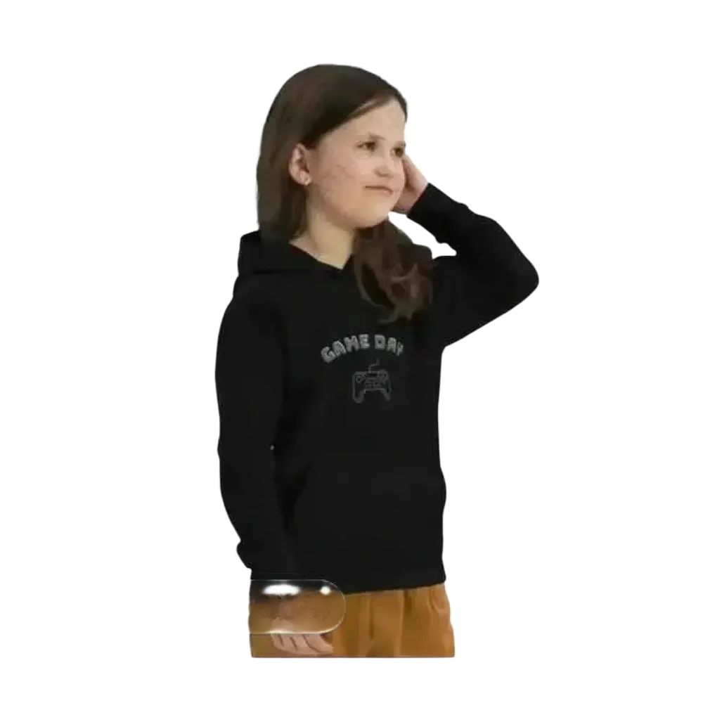 Grafik Kinder Hoodie aus Baumwolle für Mädchen, unisex, 4-12 Jahre, bequemer Kapuzenpullover von BUYATHOME24.