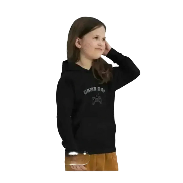 Grafik Kinder Hoodie aus Baumwolle für Mädchen, unisex, 4-12 Jahre, bequemer Kapuzenpullover von BUYATHOME24.