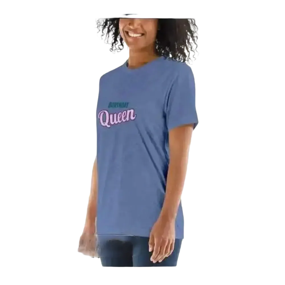 Geburtstag Damen T-Shirt mit Rundhalsausschnitt und Grafiken in verschiedenen Größen bei BUYATHOME24, kurzärmelig, modisches Damen-Shirt
