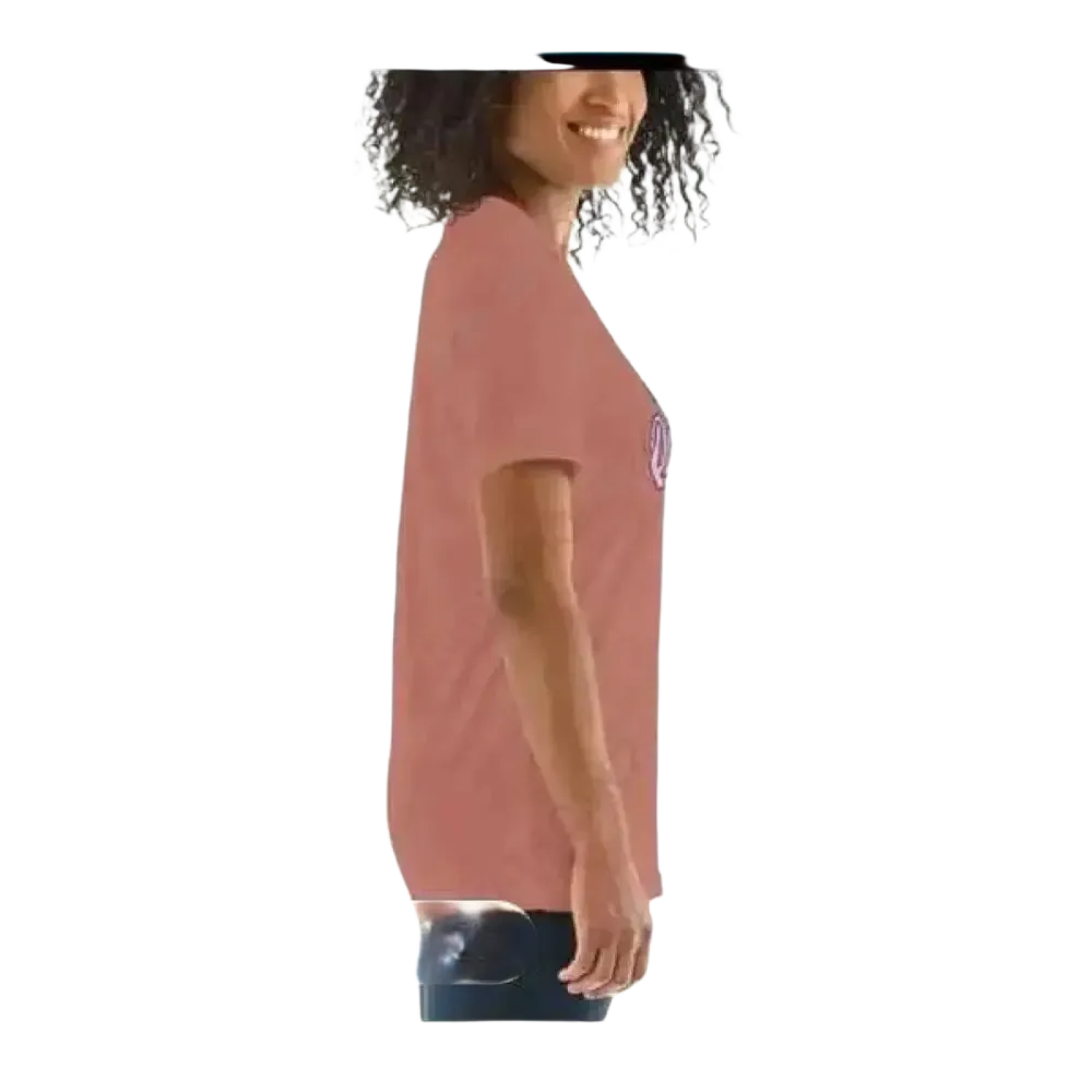 Grafik Damen T-Shirt in verschiedenen Größen, kurzärmlig, runder Halsausschnitt, mit buntem Druck, von BUYATHOME24