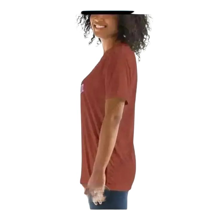 Grafik Damen T-Shirt mit Rundhalsausschnitt in verschiedenen Größen von BUYATHOME24, Kurzarm, für Geburtstag.