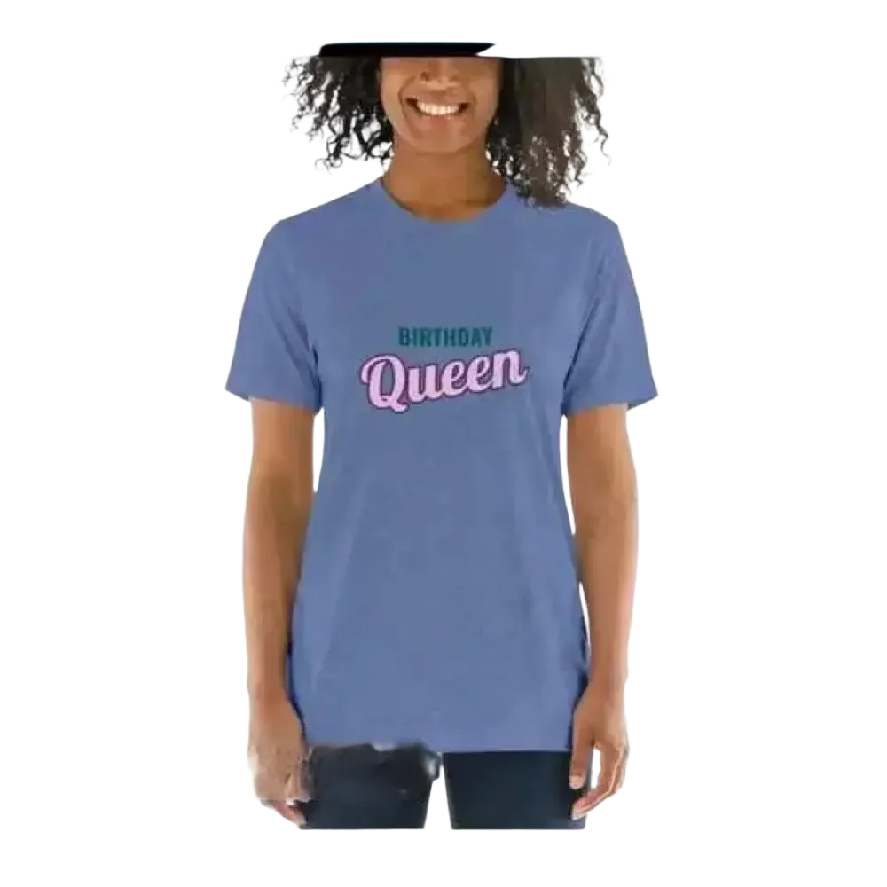 Damen Grafik T-Shirt in Blau, Kurzarm, Rundhals, verschiedene Größen, weich und bequem, bei BUYATHOME24