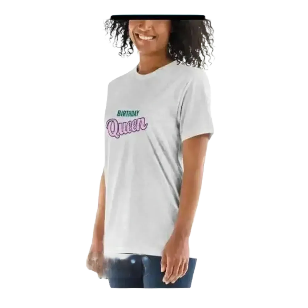 Grafik Damen T-Shirt mit Rundhalsausschnitt in verschiedenen Größen, kurzärmelig, von BUYATHOME24 für Geburtstag.