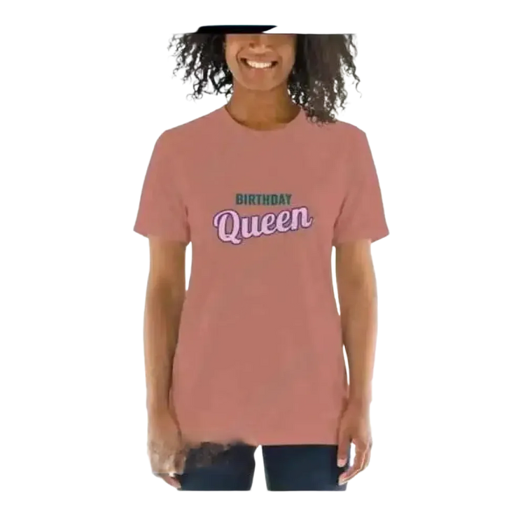 Damen Grafik-T-Shirt in Malvenfarbe, kurzarm, Rundhals, verschiedene Größen XS-3XL, von BUYATHOME24.