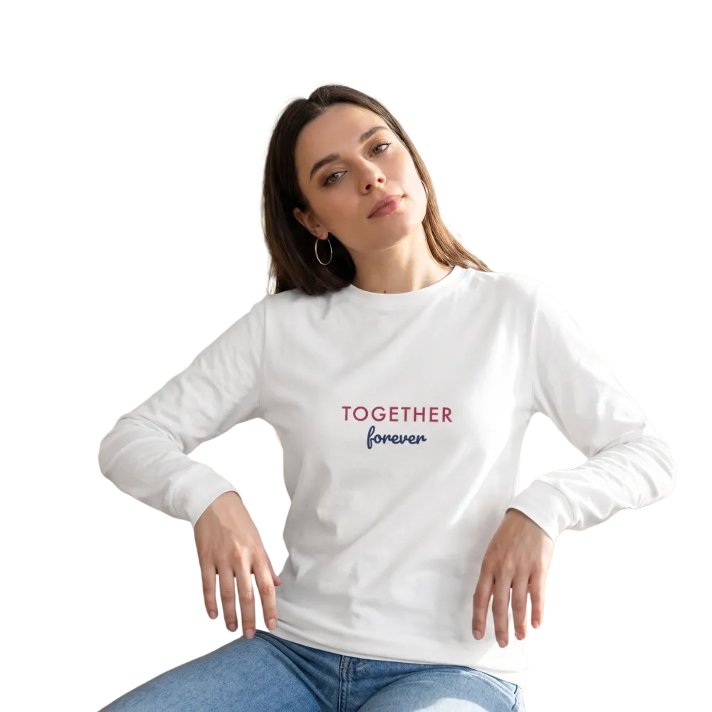 Grafik Damen Sweatshirt langarm aus Baumwolle in XS bis 2XL, bedruckbar, bequemer Damen Pullover von BUYATHOME24.