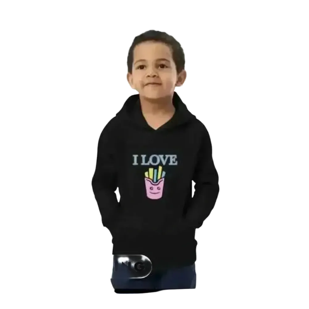 Grafik Kapuzenpullover für Kinder, Jungen und Mädchen, Baumwolle, unisex, 4-12 Jahre, mit buntem Baum-Design.