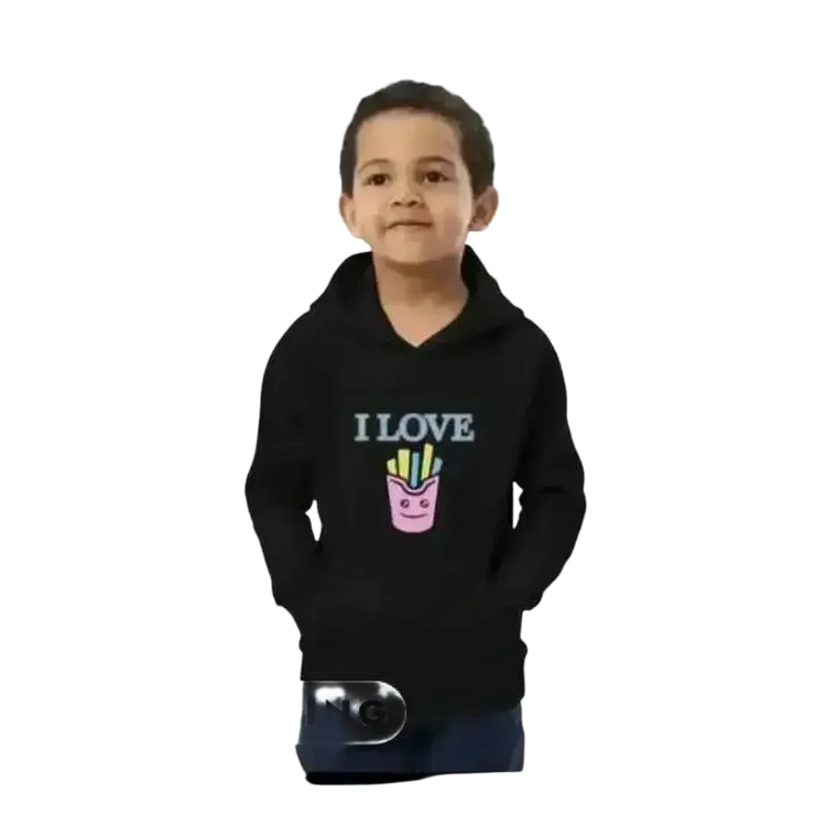 Grafik Kapuzenpullover für Kinder, Jungen und Mädchen, Baumwolle, unisex, 4-12 Jahre, mit buntem Baum-Design.