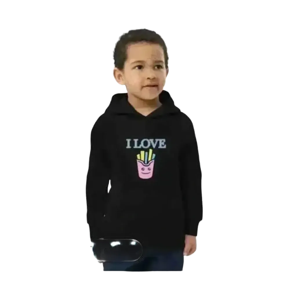 Grafik Kinder Hoodie für Jungen und Mädchen, Baumwolle, Unisex, 4-12 Jahre, mit buntem Baum-Design, bequemer Kapuzenpullover