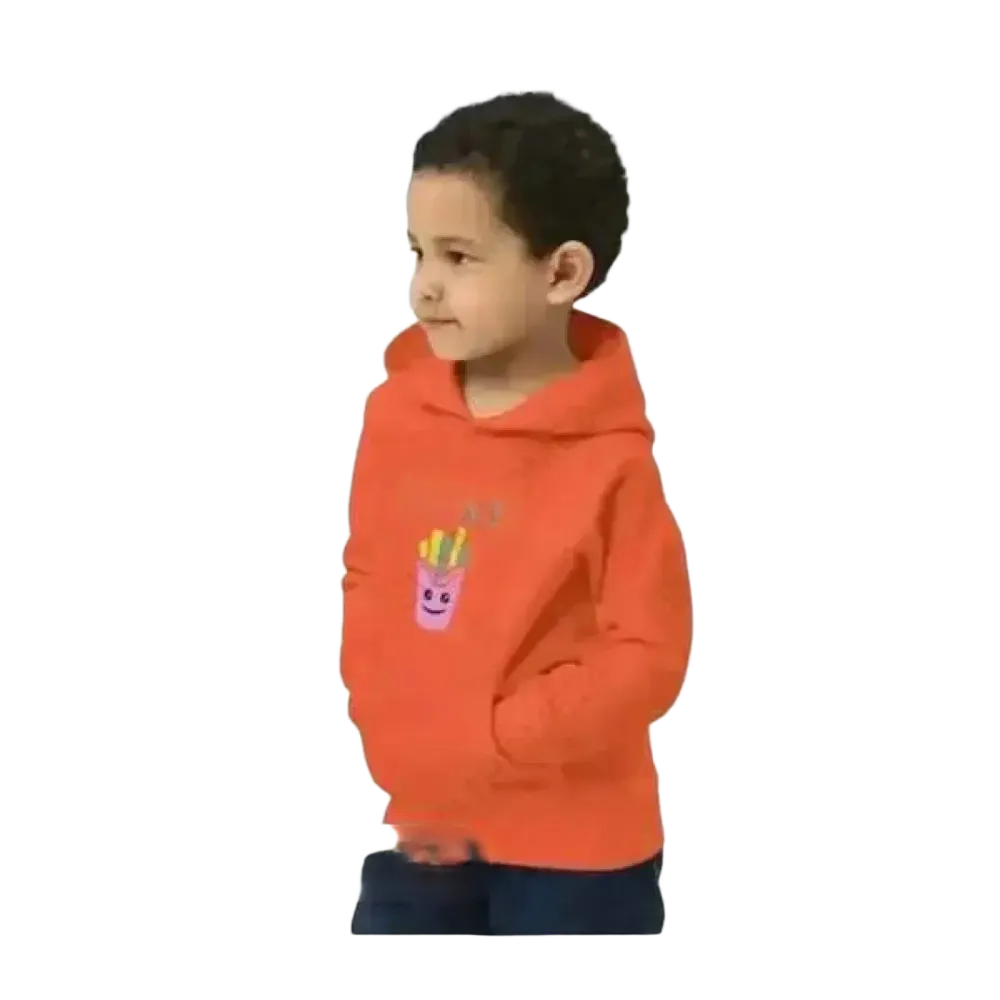 Grafik Kapuzenpullover für Kinder von 4-12 Jahren, unisex Hoodie aus Baumwolle, mit buntem Baum-Design, bequem und stylisch.