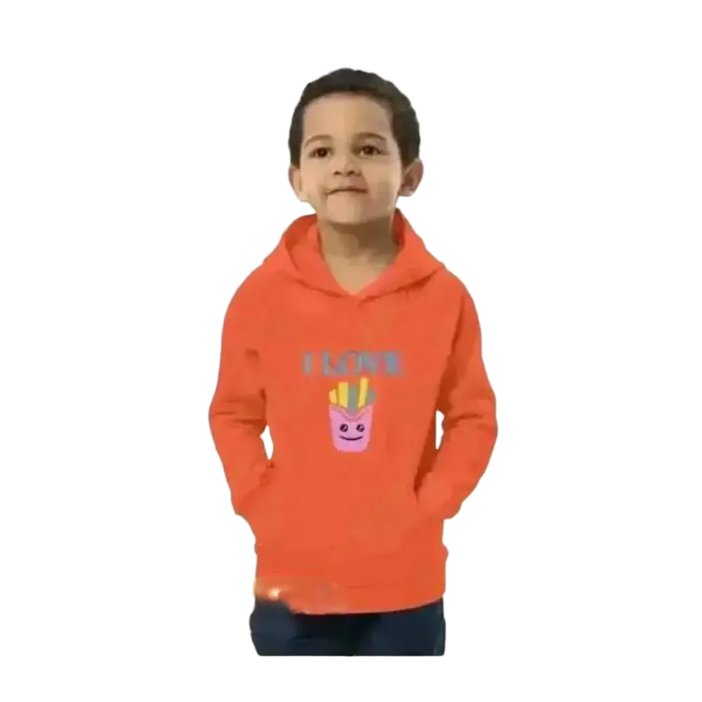 Grafik Kinder-Hoodie für Jungen und Mädchen aus Baumwolle, Unisex, für Kinder von 4 bis 12 Jahren, mit buntem Baum-Design.