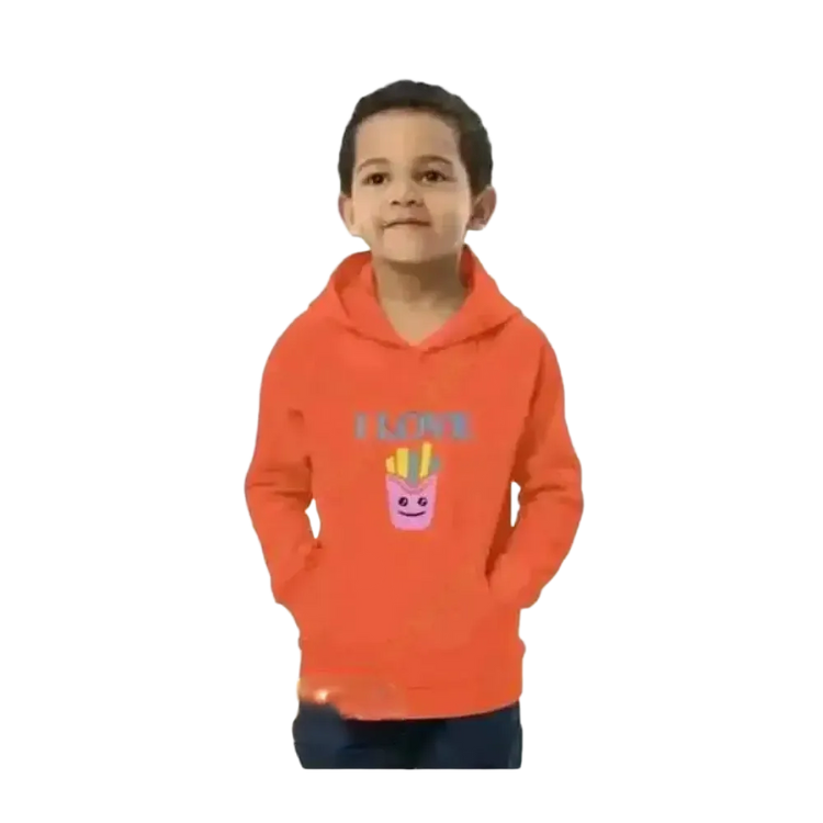 Grafik Kinder-Hoodie für Jungen und Mädchen aus Baumwolle, Unisex, für Kinder von 4 bis 12 Jahren, mit buntem Baum-Design.