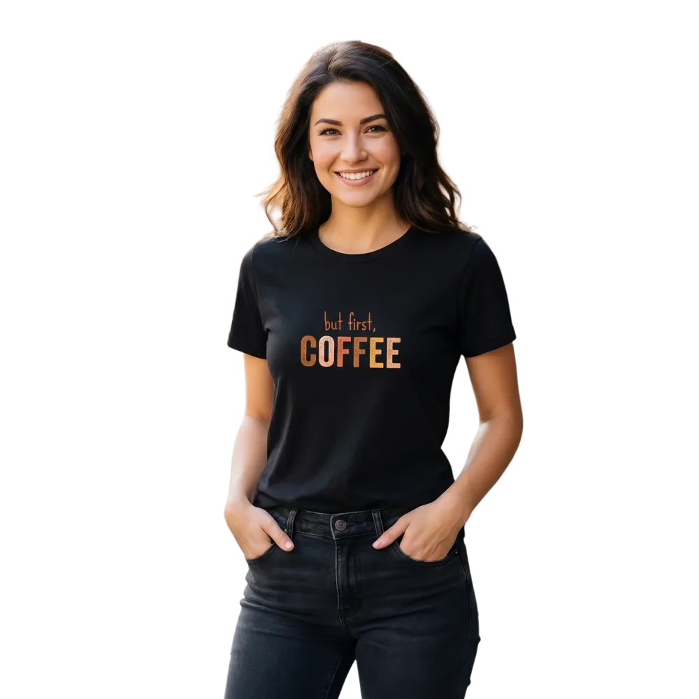 Grafik Damen T-Shirt mit Rundhalsausschnitt in verschiedenen Größen, weißes Shirt mit grafischem Design, von BUYATHOME24