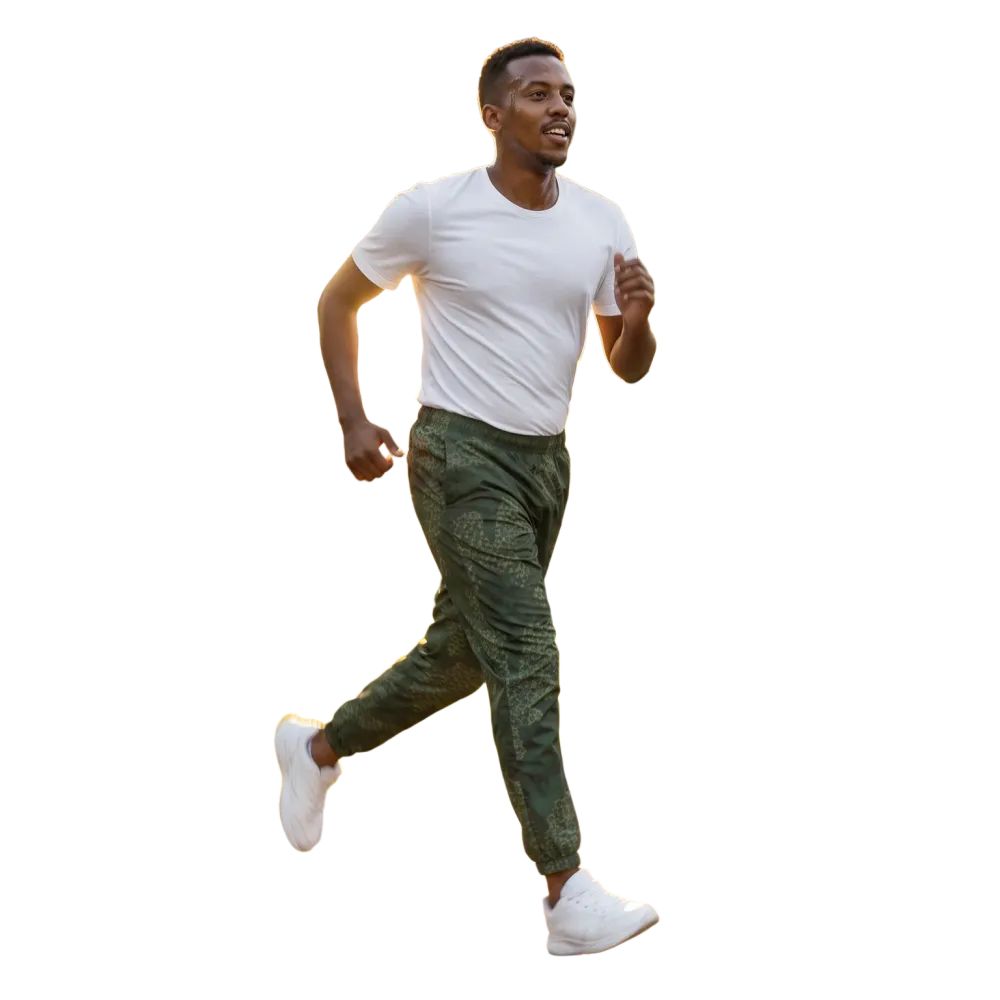 Grüne Camouflage Unisex Trainingshose aus Polyester, atmungsaktiv, in XS bis 3XL, mit elastischem Bund und modernen Design