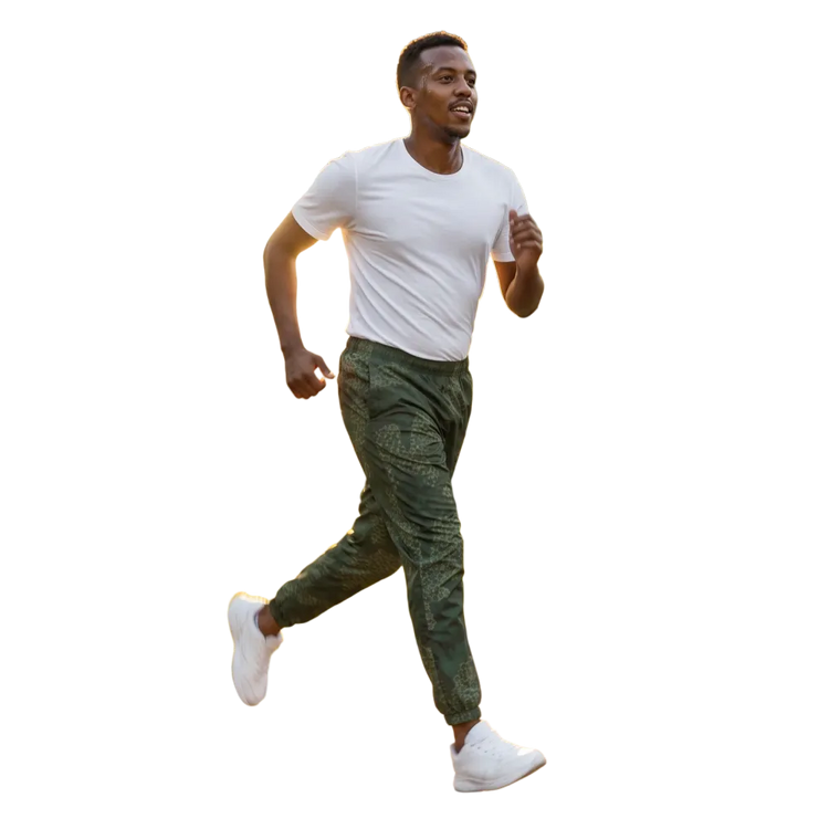 Grüne Camouflage Unisex Trainingshose aus Polyester, atmungsaktiv, in XS bis 3XL, mit elastischem Bund und modernen Design