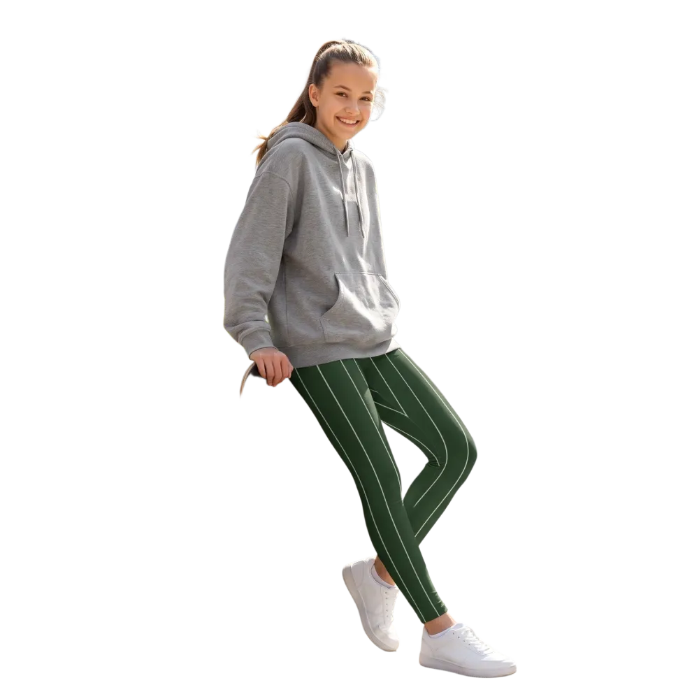 Grüne Kinder-Sporthosen Unisex Leggings mit UV-Schutz, 134-170 cm, von BUYATHOME24, bequem und sportlich für Kinder