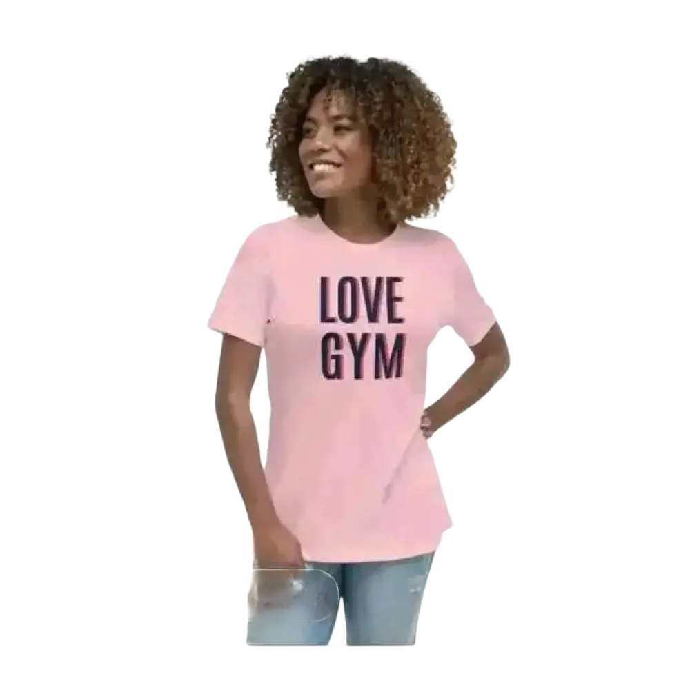 Damen-Grafik-T-Shirt aus Baumwolle in Pink, Kurzarm, Rundhals, für Fitness, Größen S bis 3XL, von BUYATHOME24