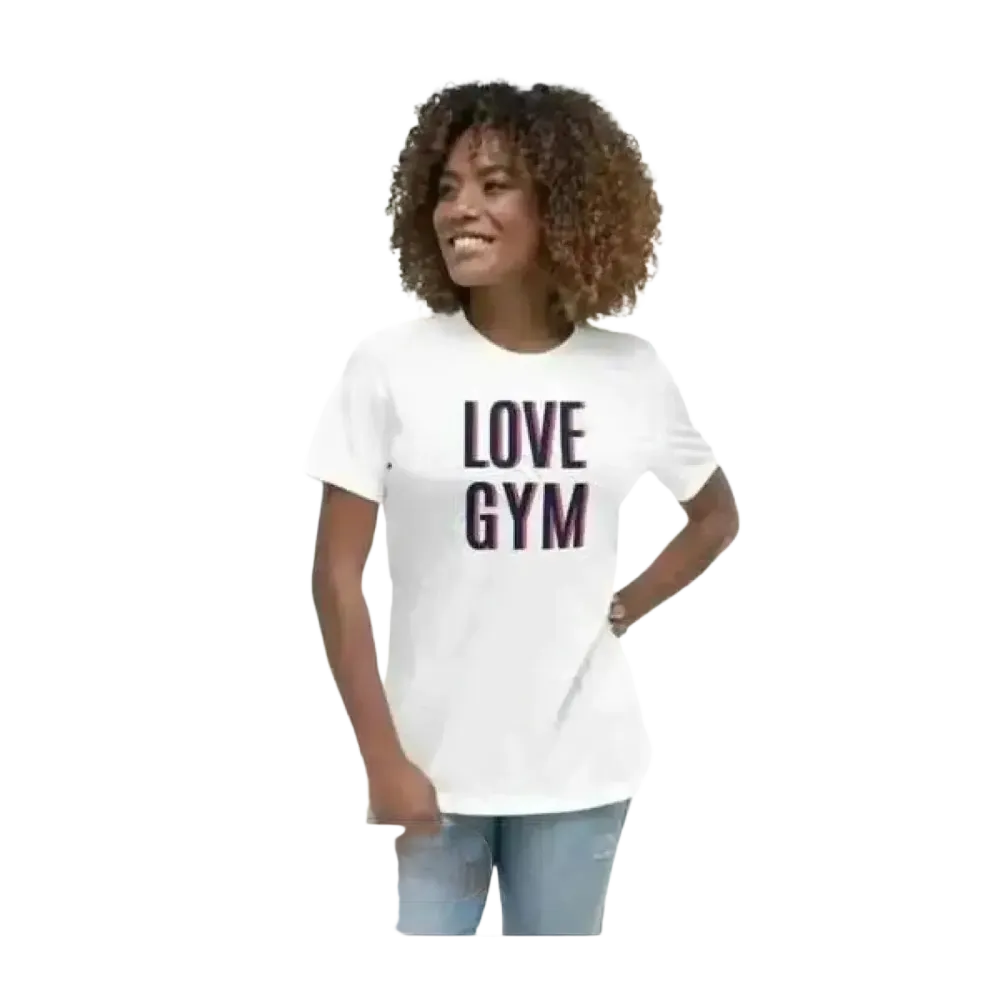 Graues Damen Gym T-Shirt aus Baumwolle mit Grafik, Kurzarm, in den Größen S bis 3XL, bequemes Damen T-Shirt von BUYATHOME24