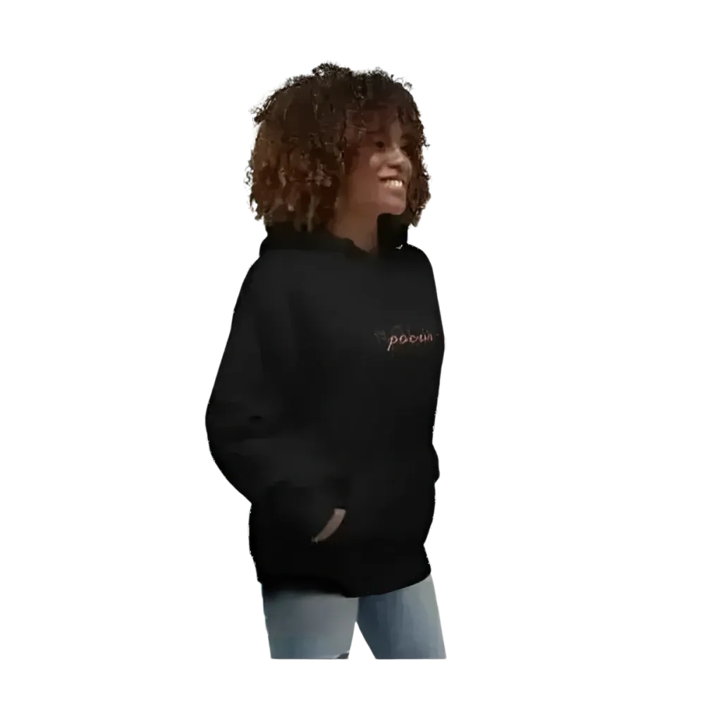 Damen Halloween Kapuzenpullover aus Baumwolle, Hoodie in S bis 3XL, bequemer BUYATHOME24 Damen-Hoodie in Schwarz