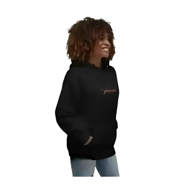 Damen Halloween Kapuzenpullover aus Baumwolle, Hoodie in S bis 3XL, bequemer BUYATHOME24 Damen-Hoodie in Schwarz