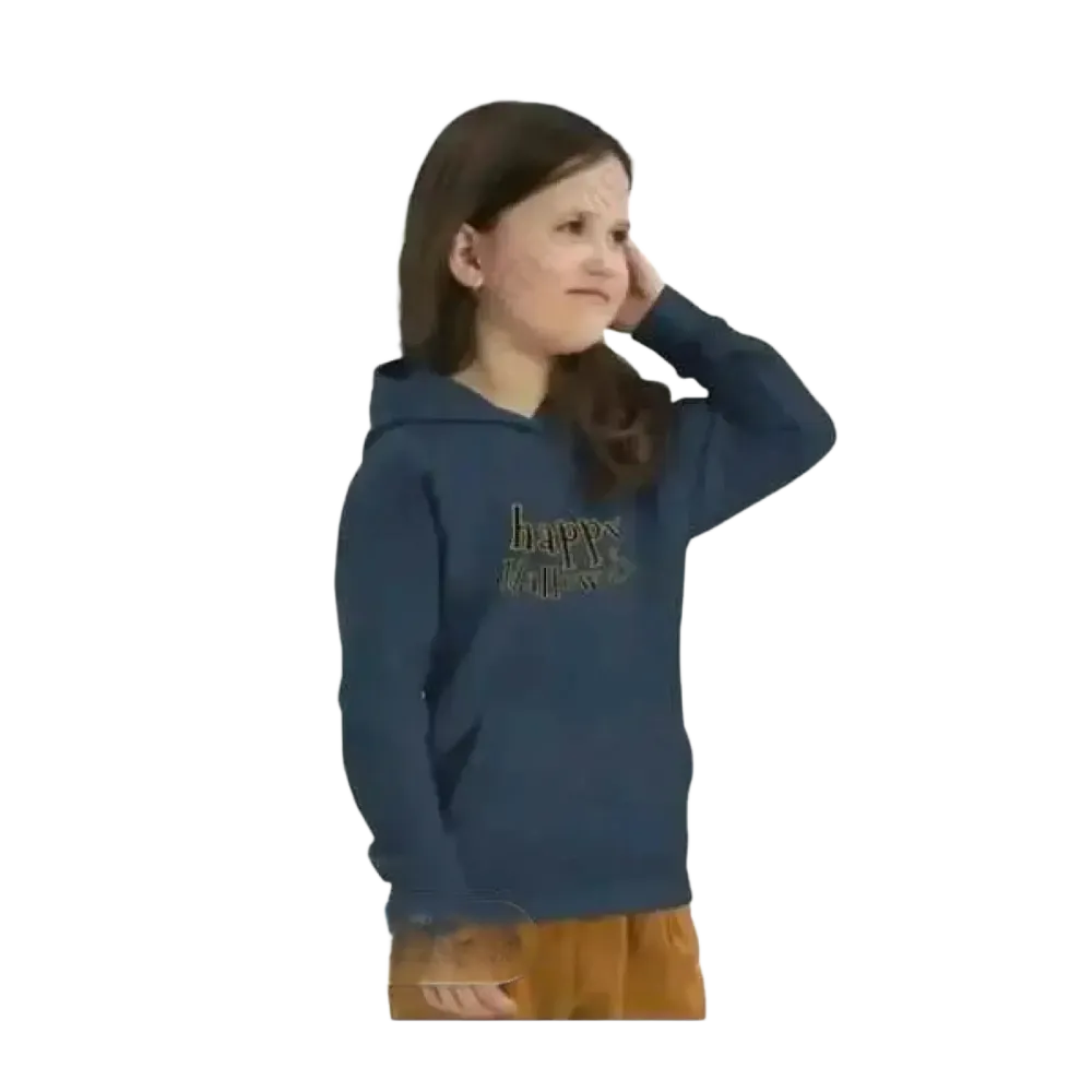 Kinder Halloween Kapuzenpullover aus Baumwolle, doppel-lagiger unisex Hoodie für Mädchen und Jungen, 4-12 Jahre, BUYATHOME24