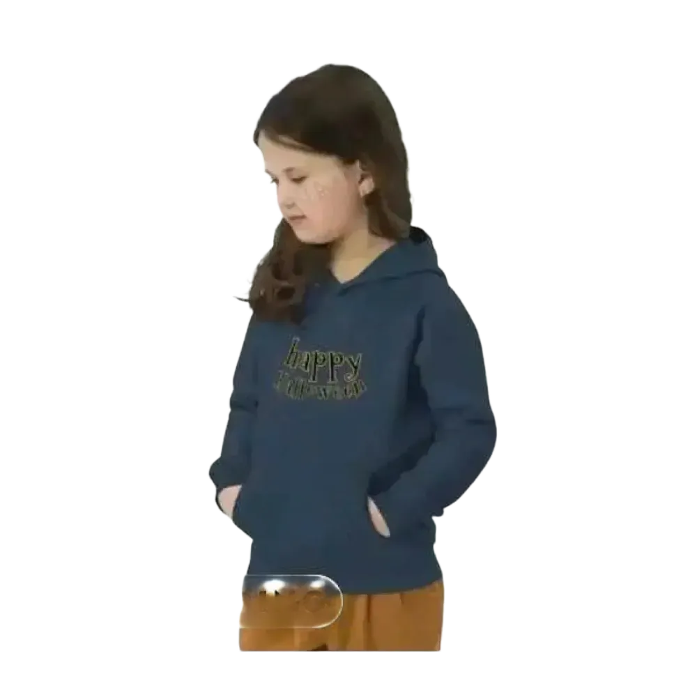 Unisex Kinder Hoodie aus Baumwolle mit Halloween-Grafik, für Mädchen und Jungen, Doppellagig, Größe 4-12 Jahre