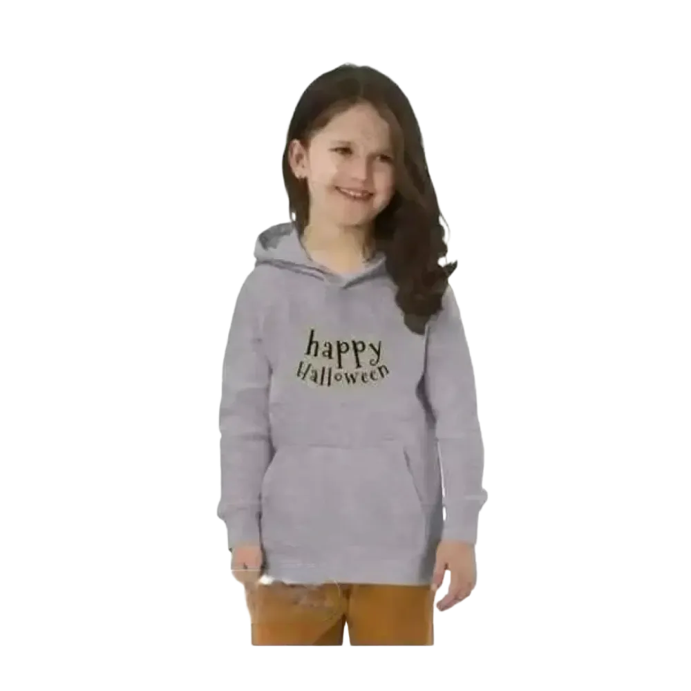 Unisex Kinder Hoodie aus Baumwolle mit Halloween-Grafik, für Mädchen und Jungen, 4-12 Jahre, doppellagiger Kinder Kapuzenpullover
