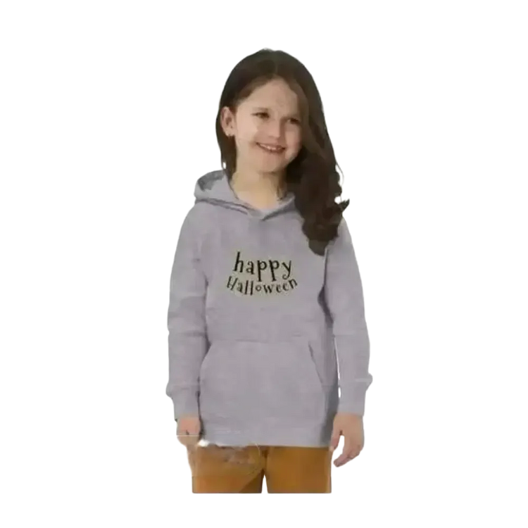 Unisex Kinder Hoodie aus Baumwolle mit Halloween-Grafik, für Mädchen und Jungen, 4-12 Jahre, doppellagiger Kinder Kapuzenpullover