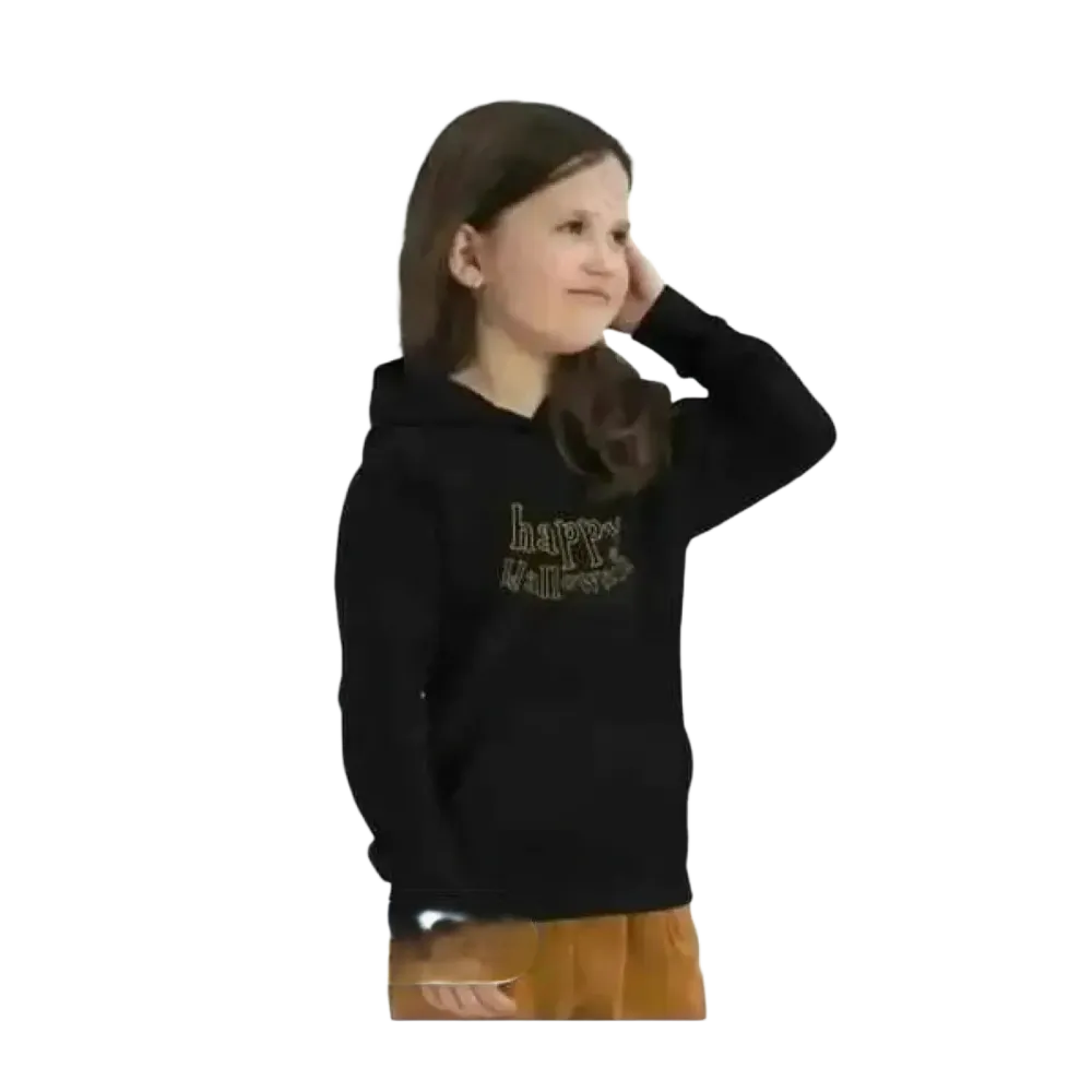 Unisex Kinder-Hoodie aus Baumwolle mit Halloween-Grafik, für Mädchen und Jungen, doppellagiger Hoodie für 4-12 Jahre