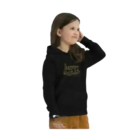 Unisex Kinder-Hoodie aus Baumwolle mit Halloween-Grafik, für Mädchen und Jungen, doppellagiger Hoodie für 4-12 Jahre