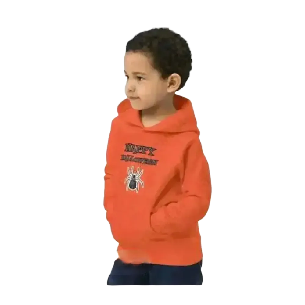 Kinder-Hoodie aus Baumwolle mit Spinnen-Motiv, unisex Halloween Kapuzenpullover für Jungen im Alter von 4 bis 12 Jahren