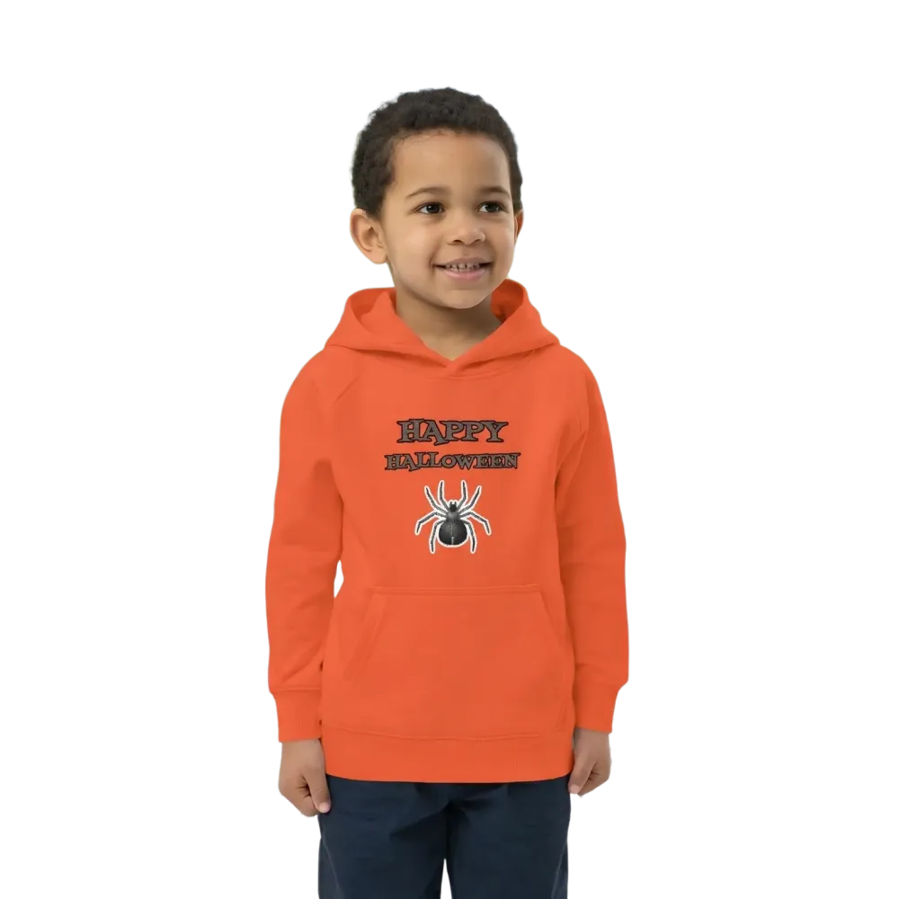 Kinder-Hoodie mit Spinnen-Motiv, unisex Halloween Kapuzenpullover für Kinder 4-12 Jahre, BUYATHOME24.