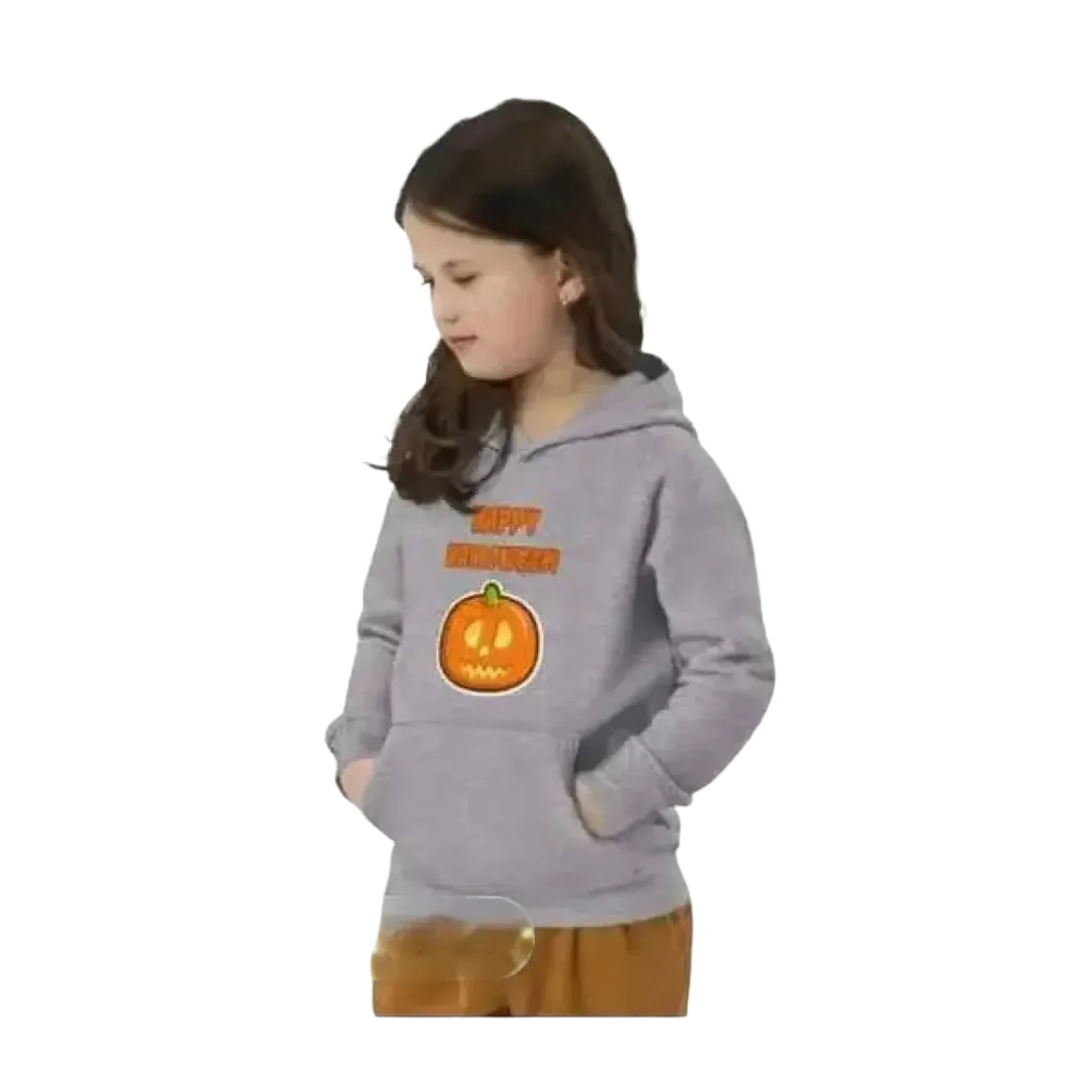 Halloween Kapuzenpullover für Kinder, unisex Baumwoll-Hoodie mit Grafik, geeignet für 4-12 Jahre, bequem und doppellagig