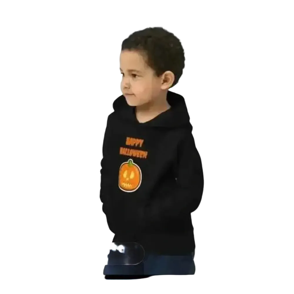 Kinder-Hoodie von BUYATHOME24, personalisierbarer Halloween Kapuzenpullover aus Baumwolle für Jungen, unisex, 4-12 Jahre