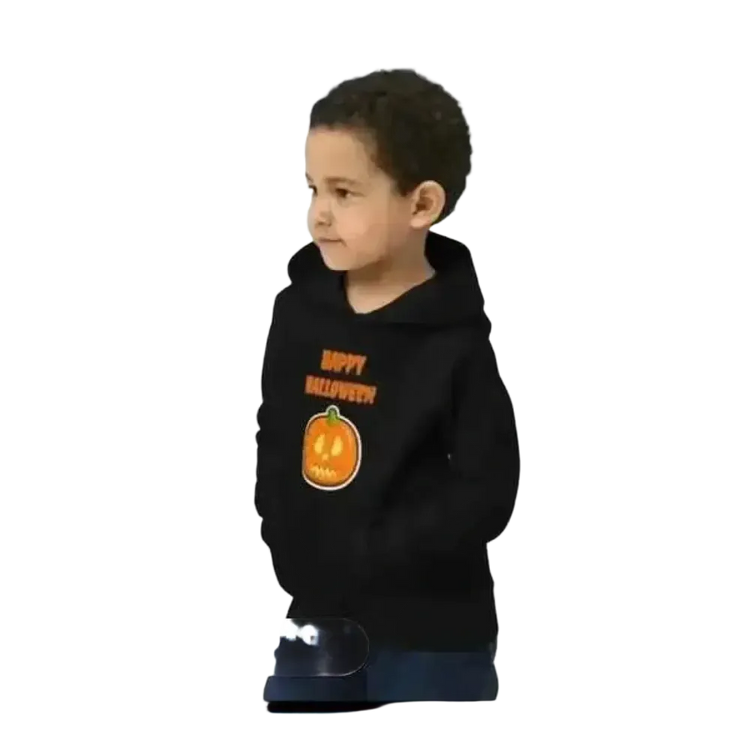 Kinder-Hoodie von BUYATHOME24, personalisierbarer Halloween Kapuzenpullover aus Baumwolle für Jungen, unisex, 4-12 Jahre