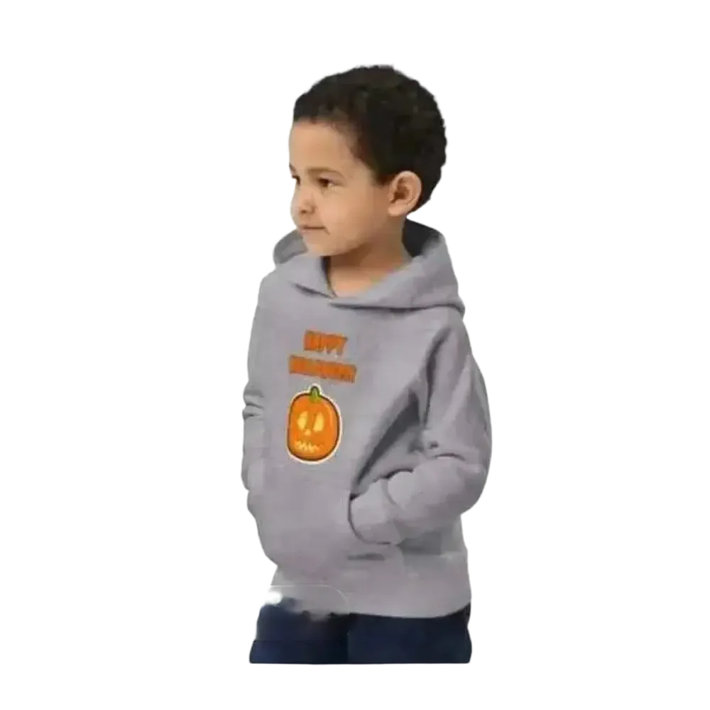 Kinder-Hoodie für Jungen aus Baumwolle, personalisierbarer Halloween-Kapuzenpullover für Kinder 4-12 Jahre, unisex Design