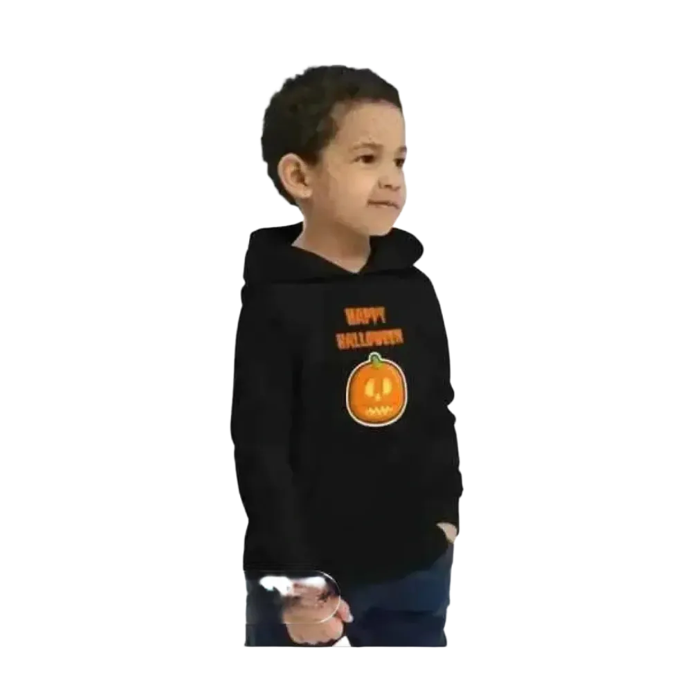 Kinder-Hoodie von BUYATHOME24, Unisex Halloween Kapuzenpullover aus Baumwolle, personalisierbar für Kinder 4-12 Jahre
