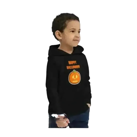 Kinder-Hoodie von BUYATHOME24, Unisex Halloween Kapuzenpullover aus Baumwolle, personalisierbar für Kinder 4-12 Jahre