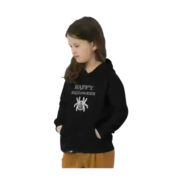 Kinder Kapuzenpullover mit Spinnen-Motiv, Baumwolle, unisex Hoodie für Mädchen und Jungen, 4-12 Jahre, bequem und stylisch