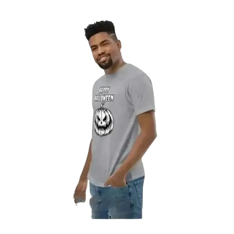 Herren Halloween Grafik Unisex T-Shirt aus Baumwolle, bedruckbar, in XS bis 3XL, für jeden Anlass, von BUYATHOME24