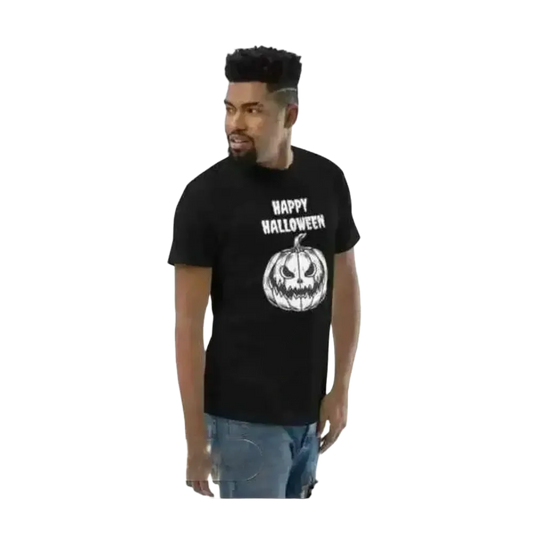 Herren Halloween Rundhalsshirt aus Baumwolle, unisex Grafik T-Shirt in XS-3XL, individuell bedruckbar, bei BUYATHOME24