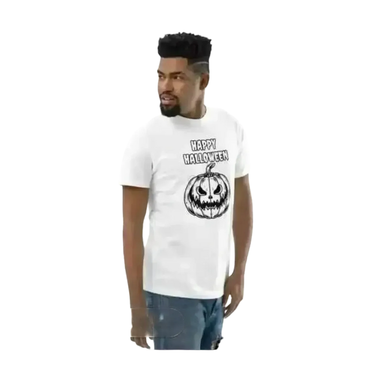 Herren Halloween Unisex T-Shirt aus Baumwolle mit Grafik, bedruckbar, in XS bis 3XL, ideal für jeden Anlass