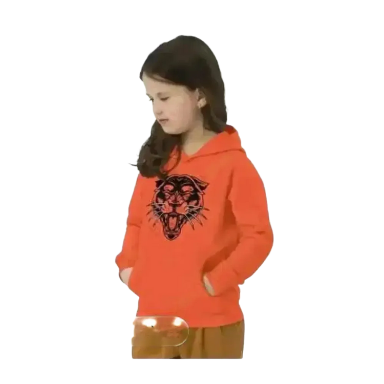 Halloween Tierdruck Kinder-Hoodie aus Baumwolle, Unisex Kapuzenpullover für Mädchen und Jungen, 4-12 Jahre