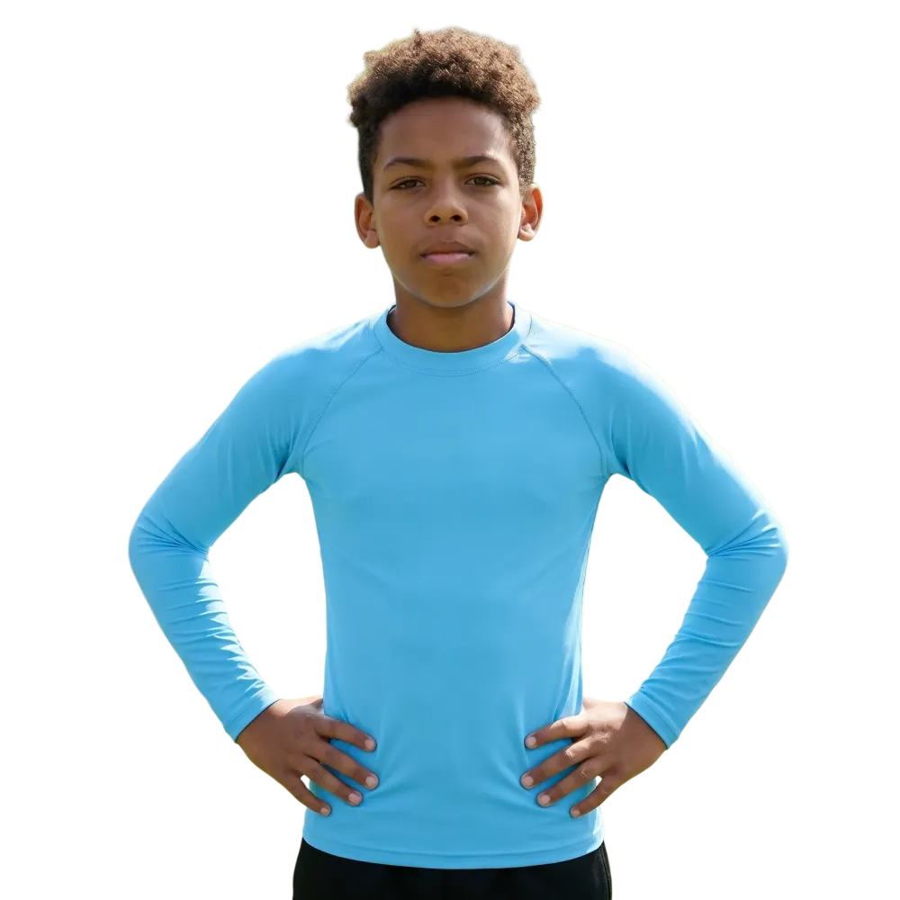 Kinder Funktionsshirt langarm von BUYATHOME24, elastischer Stretchstoff, geeignet für Kinder 134-170 cm, sportlicher Komfort