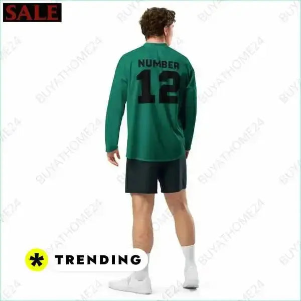 🏷️Unisex T-Shirt Trikot Personalisierbar Grafik Freizeit T-Shirt Eishockeyfans BUYATHOME24®