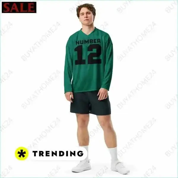 🏷️Unisex T-Shirt Trikot Personalisierbar Grafik Freizeit T-Shirt Eishockeyfans BUYATHOME24®